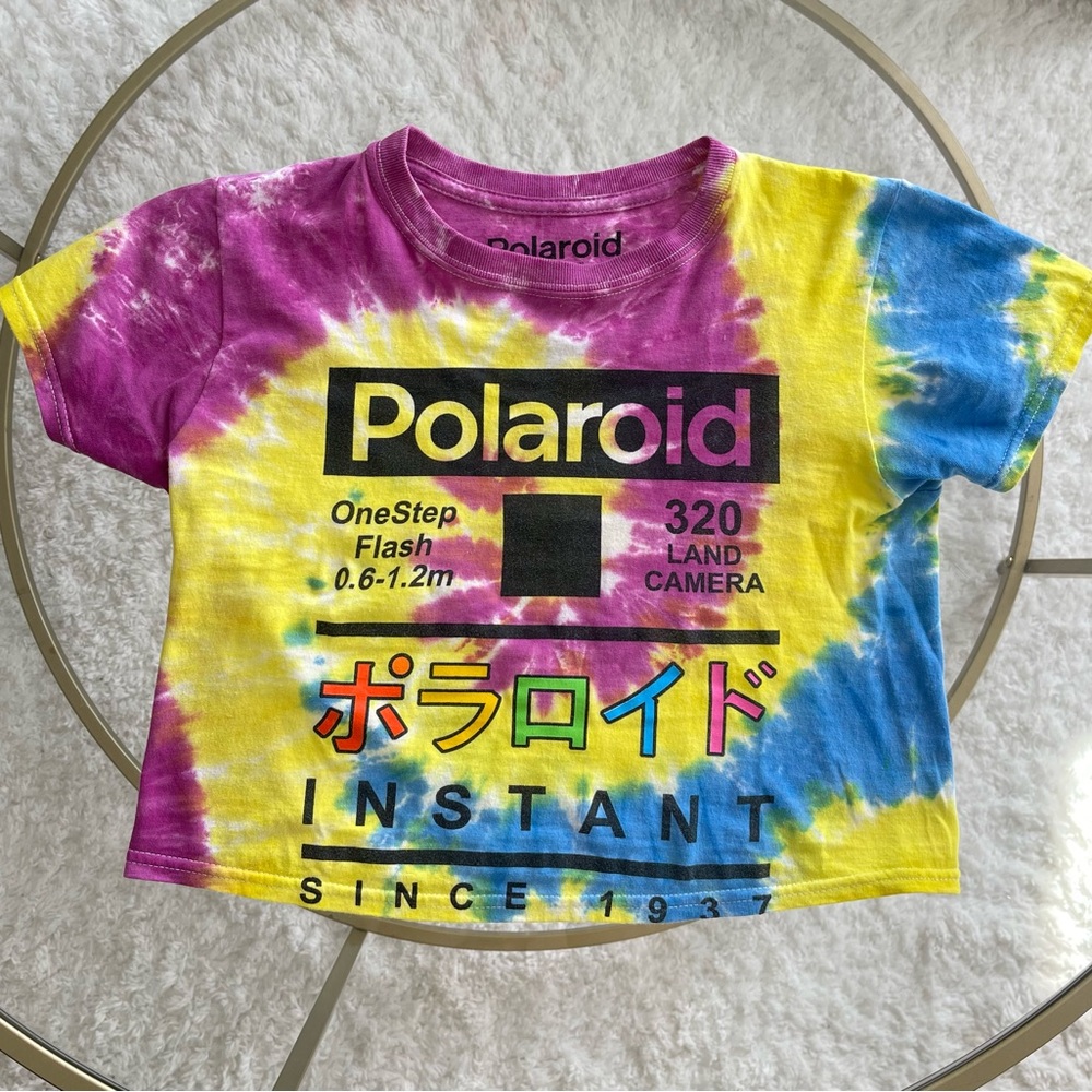 Tie Dye Polaroid crop top